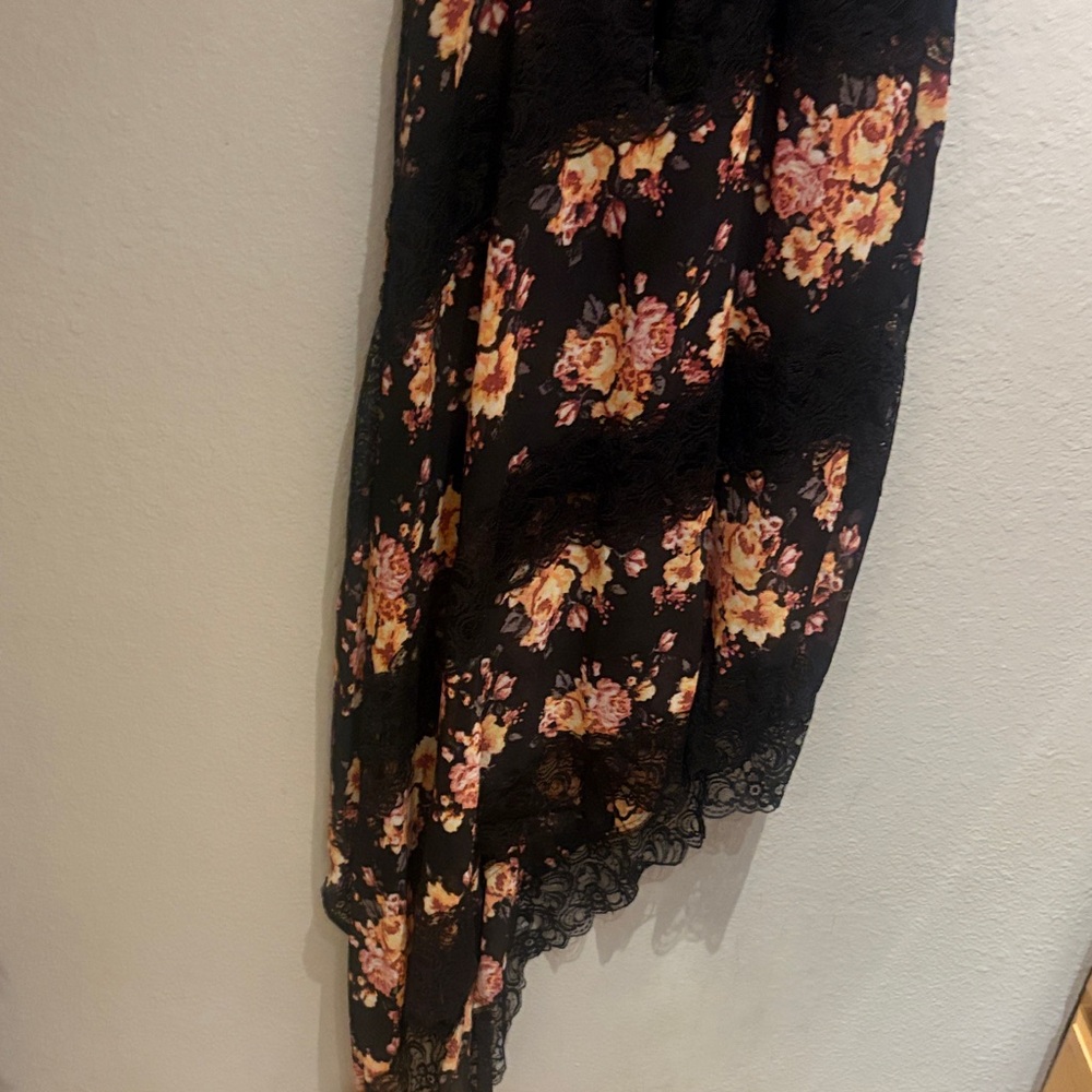 Free People Floral Black Lace Dress - Picture 5 of 6